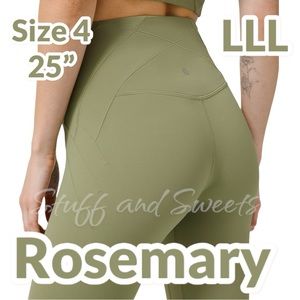 Lululemon Nulu Fold High-Rise Leggings 25" Rosemary Green Size 4